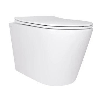 Унитаз подвесной Qtap Scorpio безободковый Ultra Quiet с сиденьем Soft-close QT14332380AW