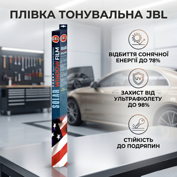 Пленка тонировочная JBL 0,75x3м Super Dark Black для стекол автомобиля защита от солнца черная SK_75S300А12