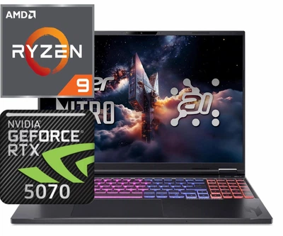 Ноутбук (2026) Acer Nitro 16 AI Ryzen AI 9-365/ 24GB / 1ТB/ Win11x Licensed/ RTX5070 / 16" 180Hz