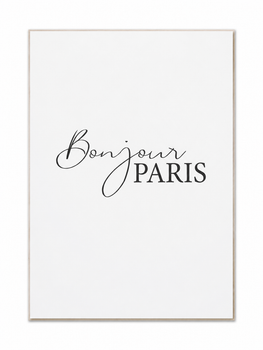 Декоративний постер “Bonjour Paris” 50×70 см без рамки