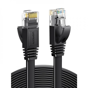 Кабель - плоский патч-корд UGREEN NW102 Cat 6 U/UTP Lan Flat Cable 1m черный (50173)