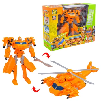 Игрушка робот-трансформер Вертолет боевой Deformable Mecha Orange 29 см XP-185