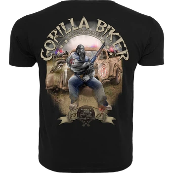 Футболка мужская Silberrücken GB77 Gorilla Biker Trouble черная 3XL (MD7713-1)
