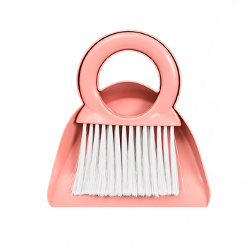 Совок зі щіткою Stenson R94107 пластиковий 20.5х17 см Pink