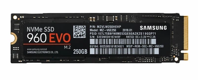 NVMe PCIe 250Gb SSD диск M.2 2280 Samsung-960-EVO - Б/У