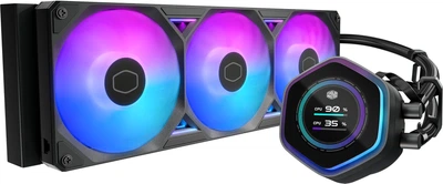 Chłodzenie wodne Cooler Master MasterLiquid 360 Atmos II LCD ARGB Black (LX-D36M-A25SZ-L1)