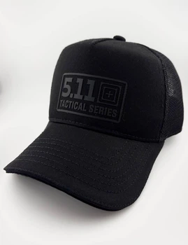 Бейсболка Тракер 5.11 TACTICAL SERIES с Сеткой, Черная, Катон, Ручная Работа размер S (55-56 см)