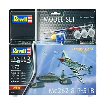 Збірна модель 1/72 літаки Model Set Combat Set Me262 & P-51B Revell 63711