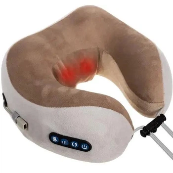 Подушка массажная для шеи U-shaped с эффектом памяти и поддержкой шеи и плеч