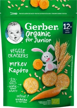 Крекер пшеничный Gerber Organic с морковью для детей с 12 мес 100 г.(8000300435344)