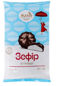 Зефир Жако в глазури 210 г. (4820078263840)