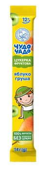 Конфета фруктовая Чудо-Чадо Яблоко-груша натуральная для детей от 12-ти месяцев 14 г. (4820016255487)