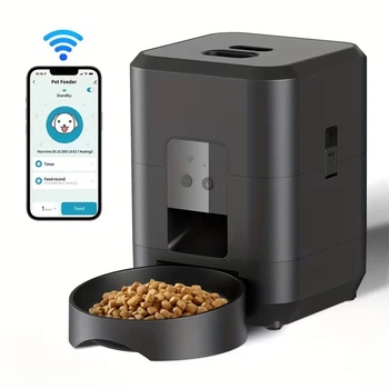 Умная автоматическая кормушка для кошек и собак PAP-V05W / Wi-Fi / 2 л / USB / управление через iOS и Android / таймер и мониторинг
