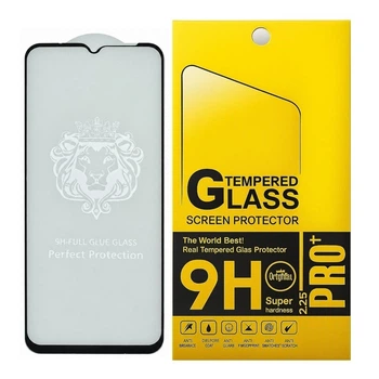 Защитное стекло Lion для Oppo A17 / A17k / A18, Full Glue, с черной рамкой