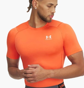 Футболка мужская Under Armour Ua Hg Armour Comp Ss S Оранжевый 1361518-847