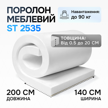 Поролон середній ST 2535 20 мм 1,4×2 м