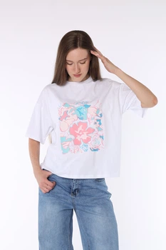 Футболка с коротким рукавом женская XL цвет белый YUKI ЦБ-00295100
