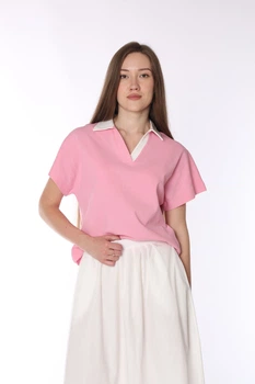 Футболка с коротким рукавом женская S цвет розовый YUKI ЦБ-00293419