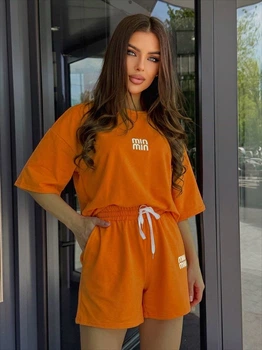 Жіночий літній костюм (шорти+футболка) Uaclothes 44 Помаранчевий (like38235-186681357)