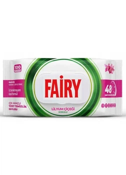 Універсальні великі вологі серветки для прибирання Fairy Power Wipes Лілія 100 шт