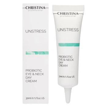 Дневной крем для кожи вокруг глаз и шеи с SPF 8 Christina Unstress Probiotic Day cream Eye & Neck SPF 8 30 мл
