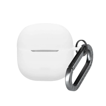 Силиконовый чехол для наушников Xiaomi Redmi Buds 6 Lite/8 Lite, Hang Case, белый, ультратонкий защитный кейс толщиной 2 мм, защита от царапин, пыли и ударов, компактный, с карабином для крепления, ArmorStandart (ARM91107)