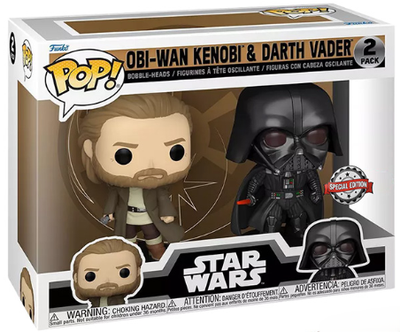 Набір фігур Обі-Ван Кенобі та Дарт Вейдер (Спеціальне видання) — Funko Pop! STAR WARS: OBI-WAN KENOBI & DARTH VADER 2-PACK (SPECIAL EDITION EXCLUSIVE) #64905