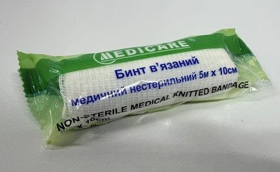 Бинт н/с 5м х 10 см в'язальний MEDICAR Допомога-І (542353)
