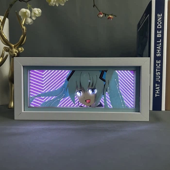 Многослойный Ночник лампа аниме пение Hatsune Miku Хацунэ Мику светильник RGB
