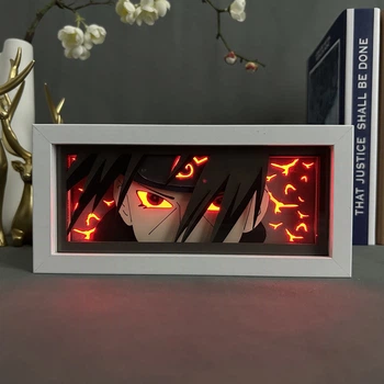 Многослойный Ночник лампа аниме NARUTO светильник Itachi Uchiha Итачи Учиха Наруто Боруто RGB