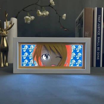 Многослойный Ночник лампа аниме One piece светильник Нами Ван Пис RGB