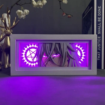 Многослойный Ночник лампа аниме светильник Гробовщик Тёмный дворецкий Black Butler RGB