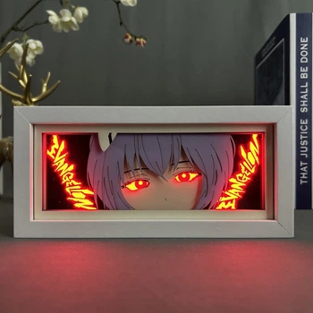 Многослойный Ночник лампа аниме Rei Ayanami Evangelion светильник Рей Аянами Евангелион Ленгли RGB