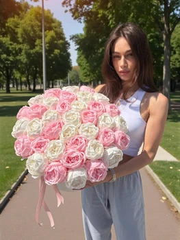 Роскошный букет 37шт. из мыльных пионов “Blush Harmony Bouquet”