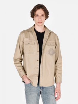 Рубашка хлопковая мужская Colin's CL1070147BEI S Beige (8684112497730)
