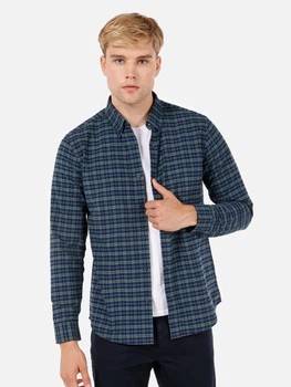 Рубашка хлопковая мужская Colin's CL1070951GRN S Green (8684112323121)