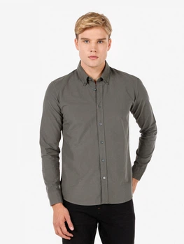 Сорочка бавовняна чоловіча Colin's CL1071394KHA XL Khaki (8684112323893)