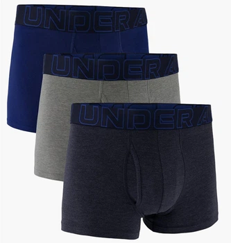 Труси UA Performance Cotton - Solid 3 3pk Синій, Сірий, Темно-синій S (1383891-410 S)