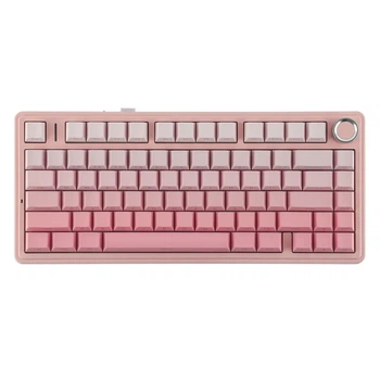 Беспроводная механическая клавиатура AULA F75 Pink Gradient, Dream Sakura Switch, размер 75%, RGB подсветки (2.4G/Bluetooth/USB)