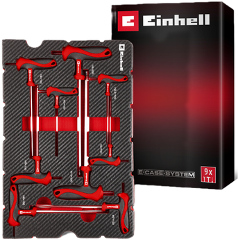 Набір імбусових викруток Einhell E-Case 9 шт. 49370526 (4009313705264)