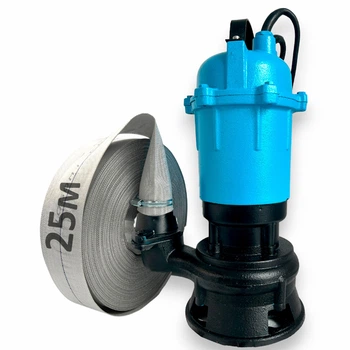Канализационный дренажный фекальный насос EXPERT PUMP WQD 12-10 для откачки выгребных ям, септиков шланг 25м хомут