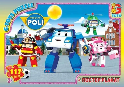 Пазли "Робокар Поллі" 117 деталей + постер, RR067440 G-Toys