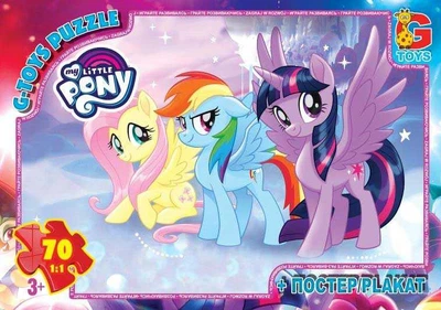 Пазли "My little Pony" 70 деталей + постер, MLP014 G-Toys