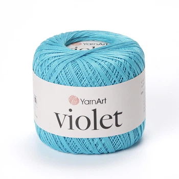 Пряжа мерсеризована YarnArt Violet 50г бавовна бірюза №0008 (23500008)