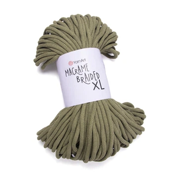 Шнур товстий Macrame Braided XL 10мм 1000г хакі №787