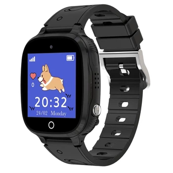 Смарт часы детские Q18 с GPS трекером, двусторонними звонками камерой, прослушкой и украинским языком Черный