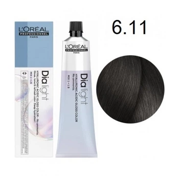 Краска L'Oreal Professionnel Dia Light(Ash Series) - 6.11 Тёмный блондин пепельный интенсивный-60мл.