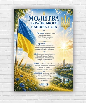 Патриотический плакат "Молитва украинского националиста" 50х70 см