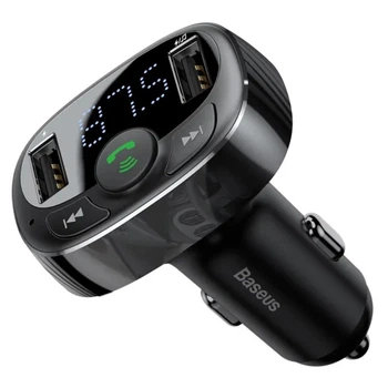FM-трансмиттер Baseus T Shaped S-09A Car Bluetooth MP3 Player (Standard Edition) Чёрный