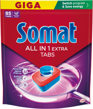 Таблетки для посудомийної машини Somat All in 1 Extra 85 шт (9000101809961/9000101851779)